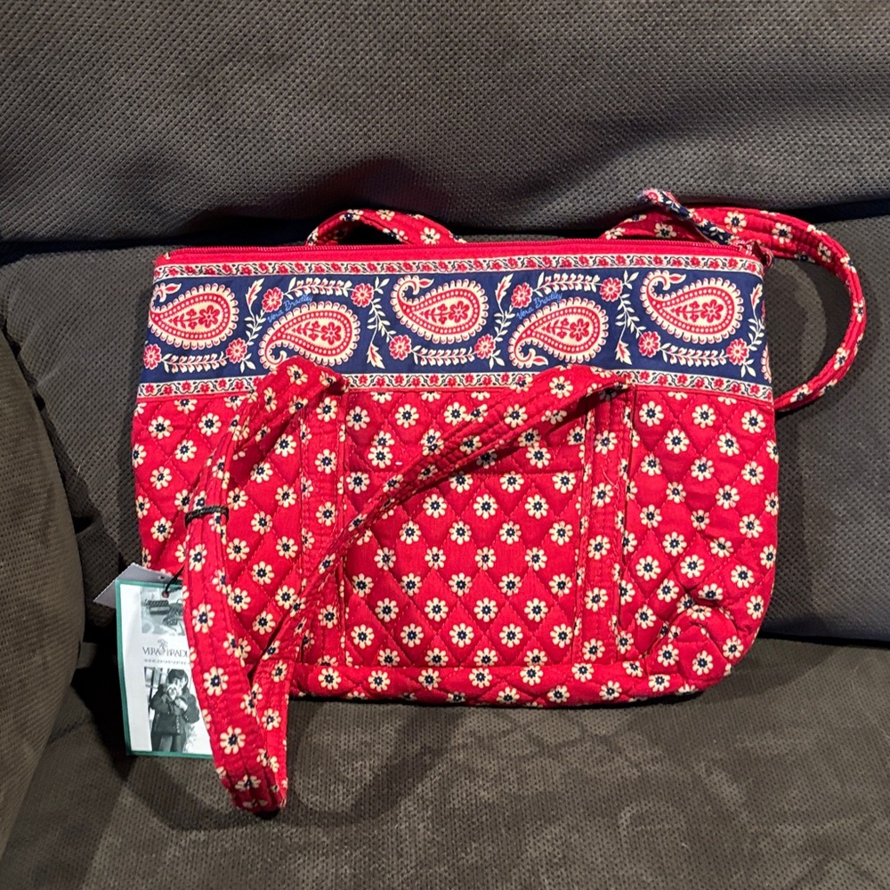 Vera Bradley Red Floral Paisley Mini Bag